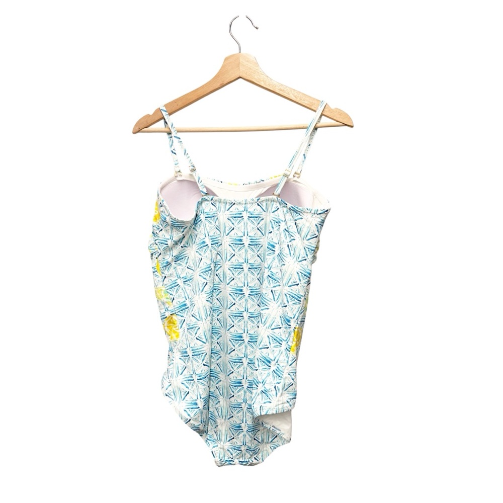 NWT Lands End Limes & Lemons Bandeau One-Piece Swimsuit Tummy Control, Size 18 - Picture 5 of 11